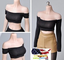 1/6 Sexy Sleeveless top shoulderless for 12" female figure Phicen Hot toys ❶USA❶