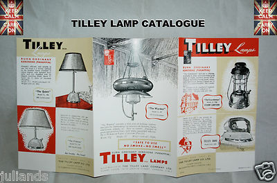 TILLEY LAMP CATALOGUE OF LAMPS LEAFLET 