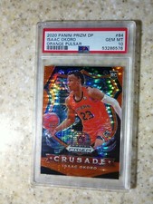 2020 Panini /49 Prizm DP Isaac Okoro RC Orange Pulsar PSA 10 Gem Mint #84