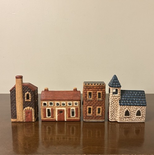 Handmade Hobbyist 3” Ceramic Christmas Village 24pc Inn Church Stable Train Tree - Picture 12 of 20