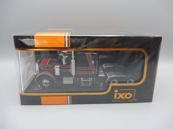 Peterbilt 359 1973 Schwarz Rot IXO TR158 1:43 Traktor Modell LKW-image