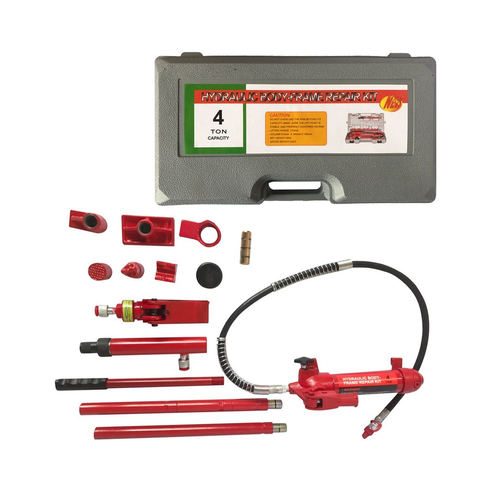 PARTSDIYER Porta Power Hydraulic Jack Auto Body Frame Repair Kit 4 Ton Capac... eBay