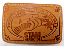 Stam Leather Buckle American Rice " The Best Rice In The World" New Old Stock