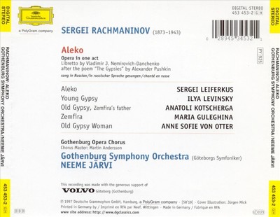 GOTHENBURG SYMPHONY ORCHESTRA/NEEME JÄRVI RACHMANINOV: ALEKO NEW CD