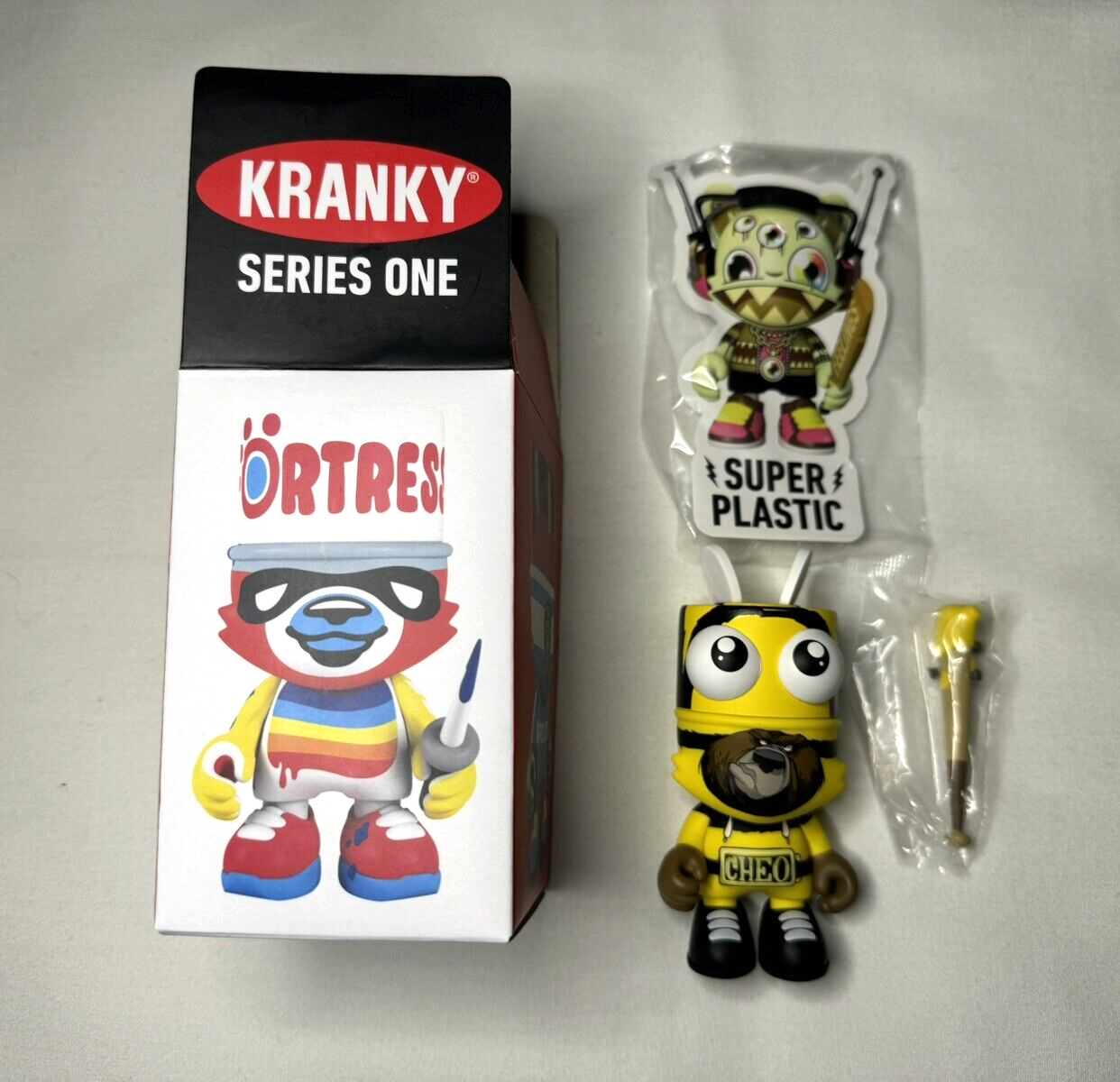 Superplastic Kranky Series 1 CHEO Honey Bee Bear Vinyl Spray Can Figure
