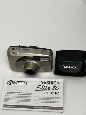 Yashica Kyocera Elite 80 Zoom 35mm Film Camera 38-80mm Tested W