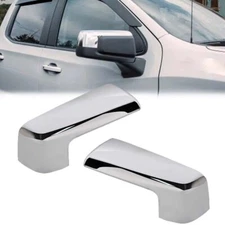 For Chevy Silverado for GMC Sierra 1500 2019-2025 Chrome Top Half Mirror Covers