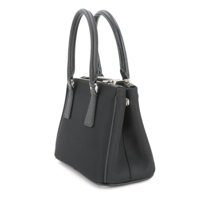 PRADA TESSUTO SAFFIANO Galleria Mini Hand Shoulder Bag Nero 1BA906