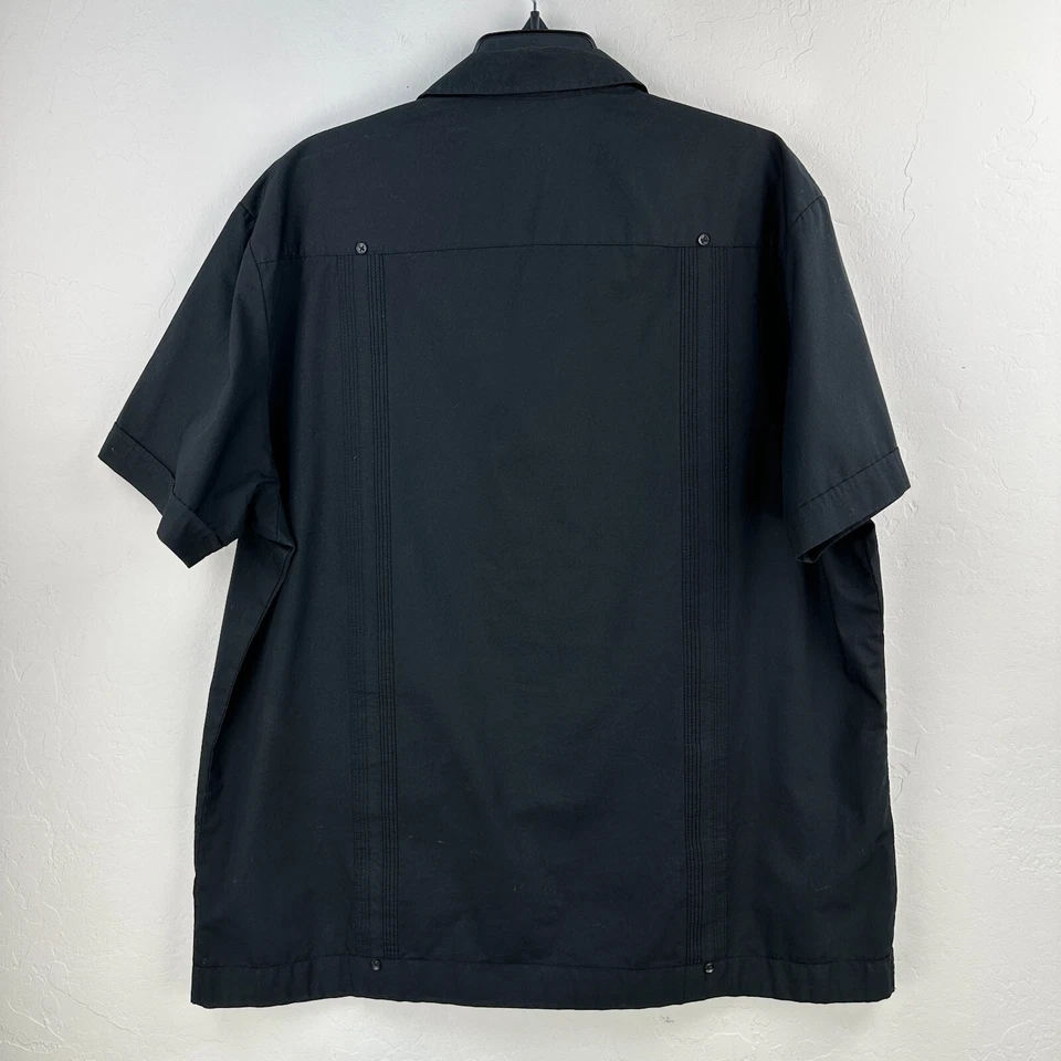 Camisa De Colección Monte Carlo XL Negra Abotonada Manga Corta Utilidad Trabajo Táctico Foto 2 de 4