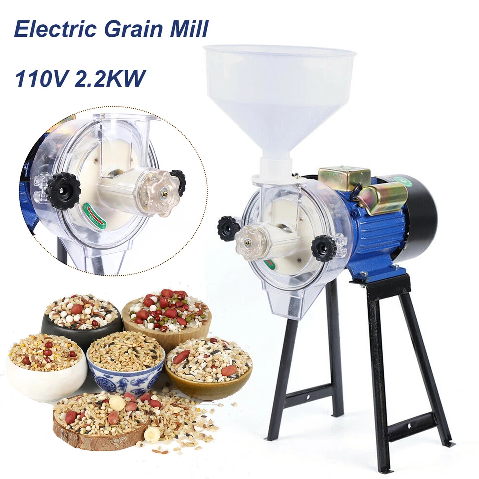 Molinillo Eléctrico Molino Grano Maíz 3000W Alimentación de Trigo/Harina Máquina de Cereales Húmedos NUEVO Foto 2 de 4