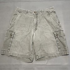 VTG Gap Shorts Men 33 Wash Gray Cargo Khakis Utility Grunge Y2K Skater 90s-8523