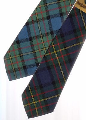 Tartan Tie Clan MacLaren OR Pocket Square Scottish Wool Plaid 