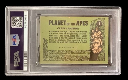 1967 topps 1 crash landing rc; planet of the apes TEST card PSA 3.5 (POP 1, 0^) - Picture 4 of 4