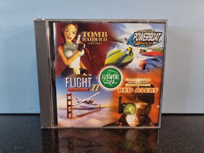 TIME Top 4 Spiele Pack PC CD ROM Tomb Raider, Motorboot, Flight Sim 2 C&C RA sehr guter Zustand