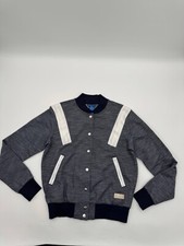 Adidas Retro Snap Button Long Sleeve Athletic Jacket Unisex Small Gray Pockets