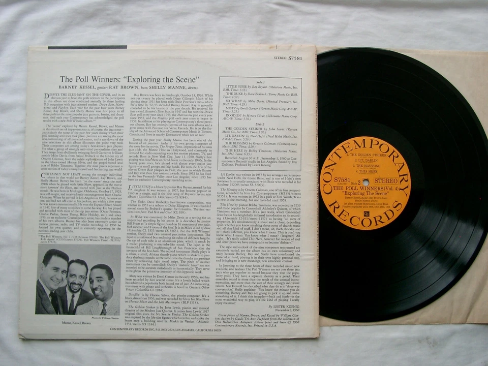 THE POLL WINNERS - The Poll Winners Exploring The Scene LP - S 7581 - US Issue Foto 2 de 2