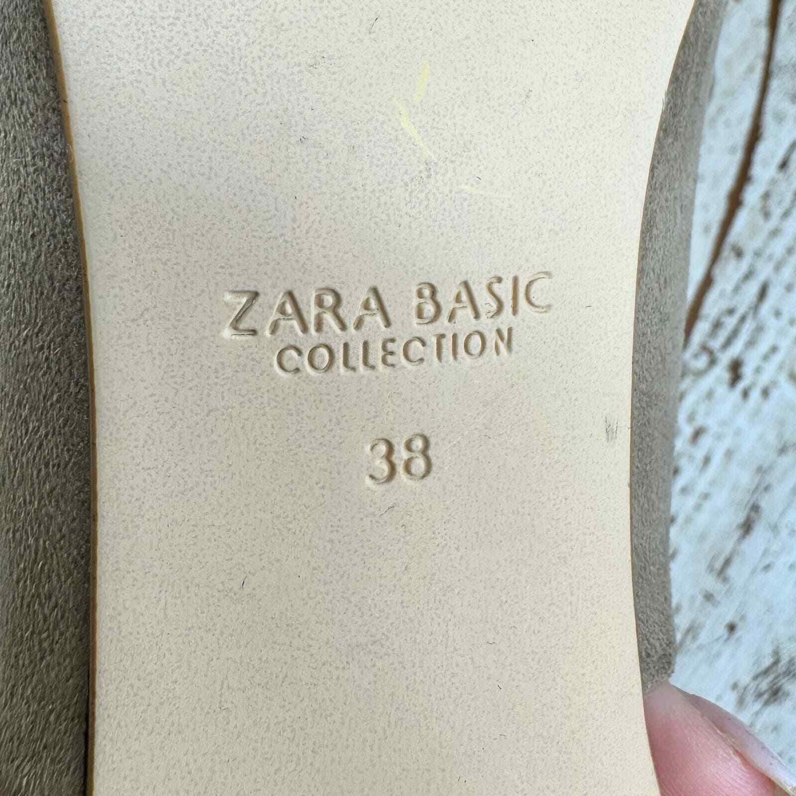 Zara Basic Collection Beige Vegan Clear Heeled Mu… - image 9