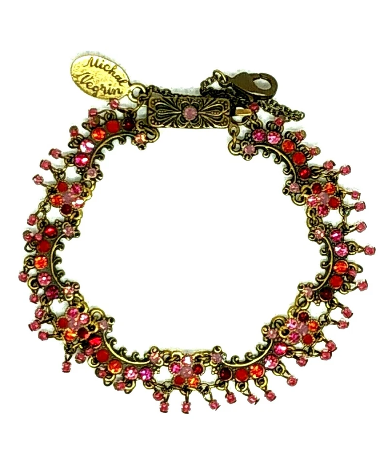 Preciosa pulsera Michal Negrin cristal rojo hermosa. Foto 2 de 4