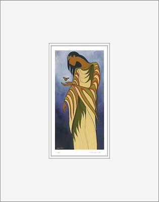 HOPE - Butterfly Lady by Soiux artist Maxine Noel  - 11'' x 14''  Matted art print