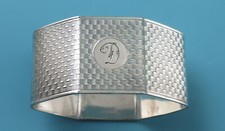 Serviettenring - 925er Silber - Monogramm "D" - Birmingham 1933 - #17562