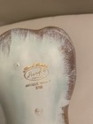 VINTAGE STANGL Pottery ANTIQUE GOLD & BLUE #3782 DOUBLE CANDY NUT DISH W/ HANDLE — photo 8