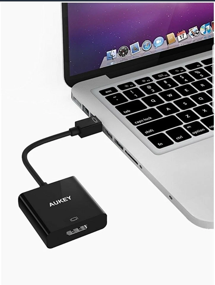 Aukey Mini Display Port to Display Port 4K Adapter Model CB-V8 Black  - Image 2 of 4