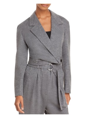 3.1 PHILLIP LIM Womens Gray Cropped Evening Blazer Jacket 0