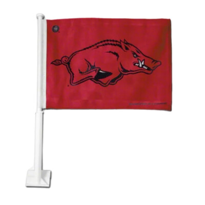 Arkansas Razorback car flag GO HOGS GO! BRAND NEW!