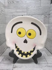 Vtge Rite-Aide Home Ceramic Skull Halloween Candy Dish 6.875"x6.75"