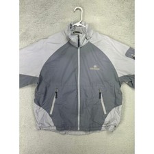 Free Country Jacket Mens 2XL Grey Colorblock Full Zip Windbreaker Lightweight