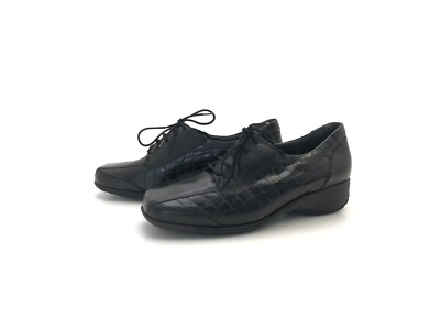Ara Damen Halbschuhe Schnürer Loafers Comfort Schwarz Gr. 38 (UK 5)