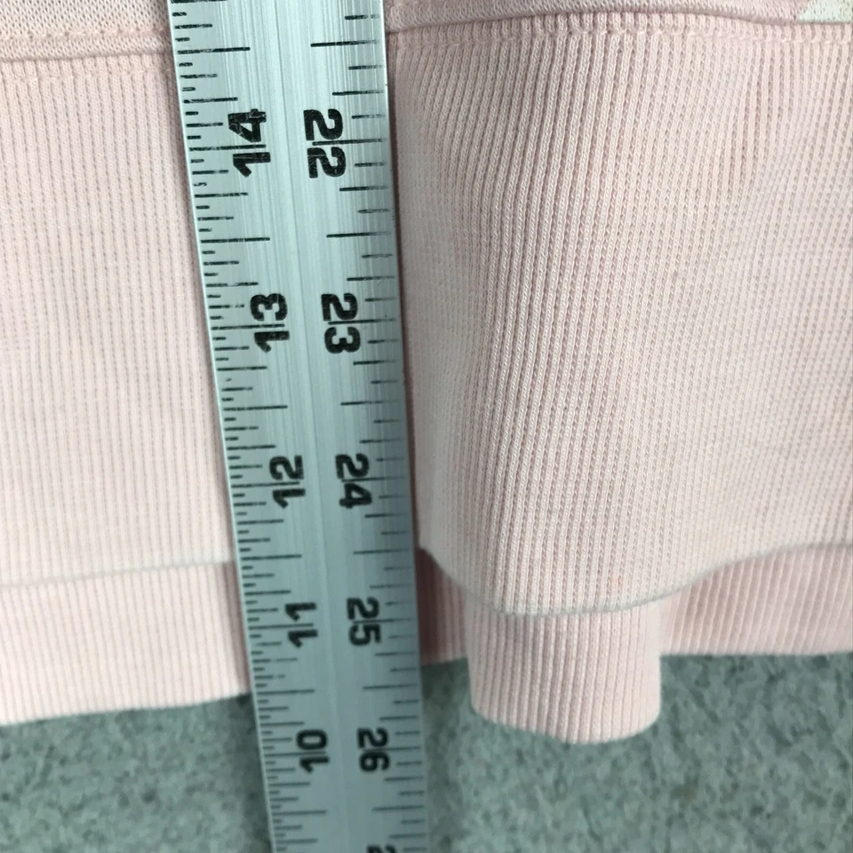 Lucky Brand Womens Long Sleeve Crew Neck Pink Heart Fleece Knit Sweatshirt XS - Image 3 of 4