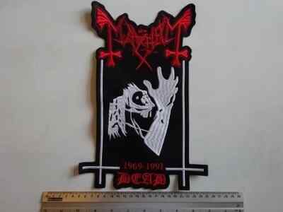 Mayhem Patch Shape Patch Backpatch Dead 1969-1991 Morbid Darkthrone Abruptum *