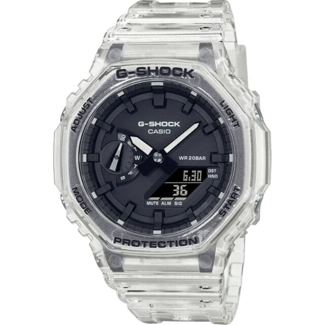 Casio G-Shock 49mm Clear Carbon Case with Clear Resin Strap 