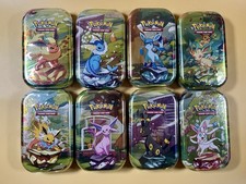 Pokemon TCG Prismatic Evolutions Complete Set of 8 Sealed Mini Tins