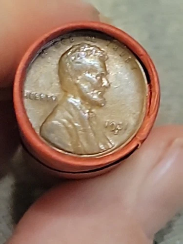 Terrific Au 1931 S&P Mint Pennies Ends Of Lincoln Wheat Cent Roll