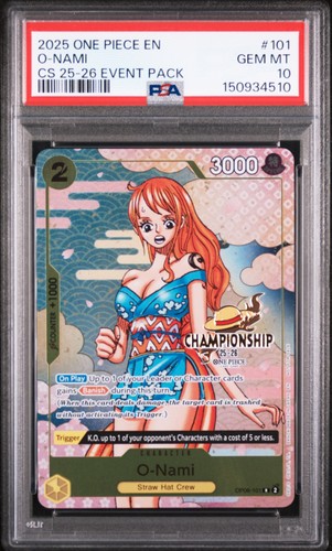 2025 ONE PIECE CHAMPIONSHIP 2025-26 EVENT PACK #101 O-NAMI PSA 10