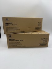Two New Genuine Konica Minolta WX-103 Waste Toner Box A4NN0Y2 - Factory Sealed