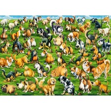 1000 Piece Dog Puzzle for Adults - Fun Family Jigsaw, Anti-Glare Matte, 70x50cm