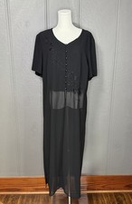 Vintage Dress Barn Black Embroidered Dress Jacket