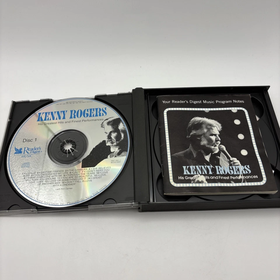 Kenny Rogers Readers Digest Greatest Hits & Finest Performances 3 CD Set - Image 3 of 4