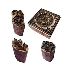 Floral Brass Wooden Printing Stamps () - DIY ...