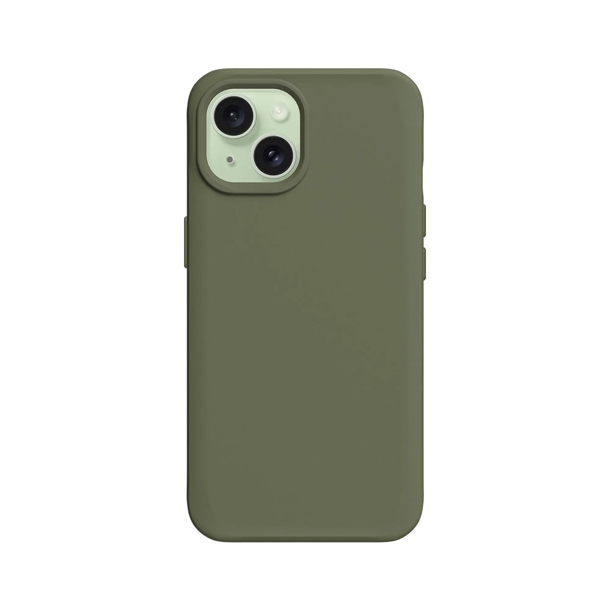 Coque iPhone 15 Rhinoshield SolidX Vert Olive - Protection antichoc compatible induction