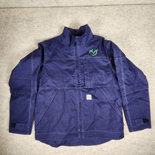 Carhartt FR Full Swing Quick Duck Jacket Men M Dark Navy Workchore Canvas Trades