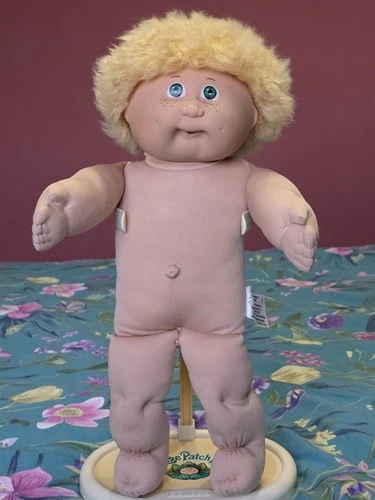 Vintage Jesmar Cabbage Patch Kid Doll Headmold 4 Custom Gold Fuzzy