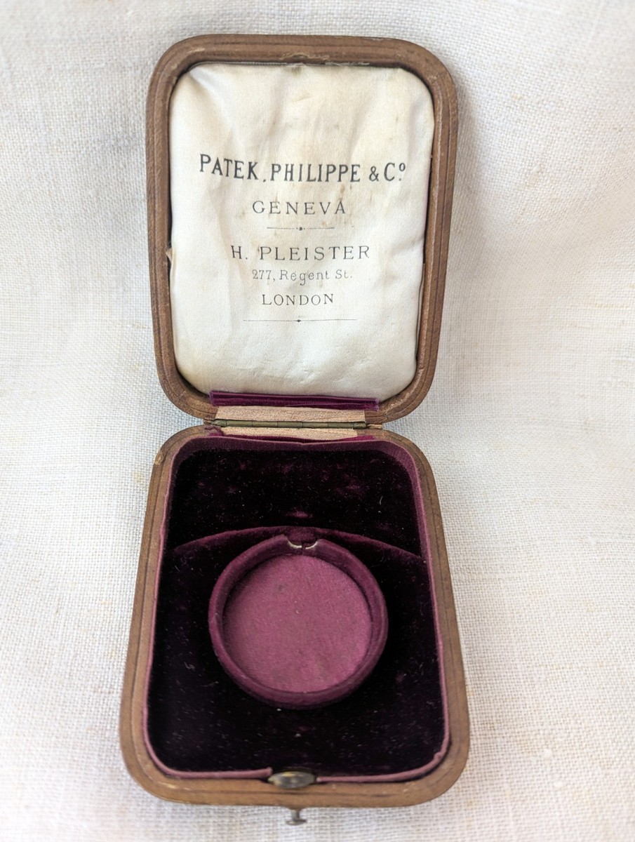 Antique Patek.Philippe & Co. Geneva Brown Leather Pocket Watch