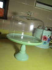 The Pioneer Woman Cake Stand Timeless Beauty Jade Jadeite Green Mint Excellent