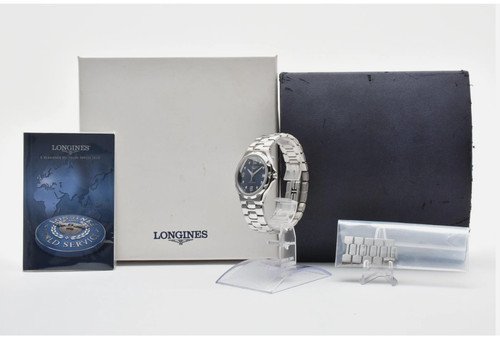 [Box,Paper] LONGINES Conquest Perpetual V.H.P. L1.632.4 Blue Dial Quartz Watch
