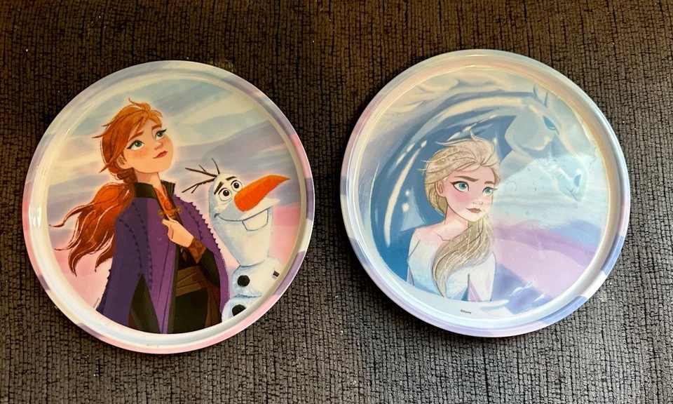 Disney Princesa Anna Y Elsa Frozen Dos Niños Plato Paquete  Foto 3 de 4
