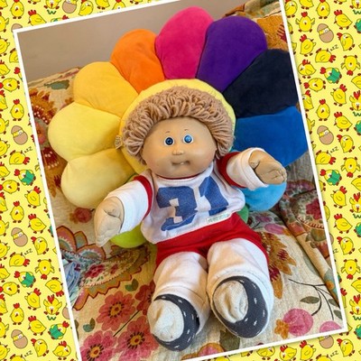 Bezaubernder Vintage Kohl Patch Kinder Junge HM5 sandblonde Haare blaue Augen Trainingsanzug